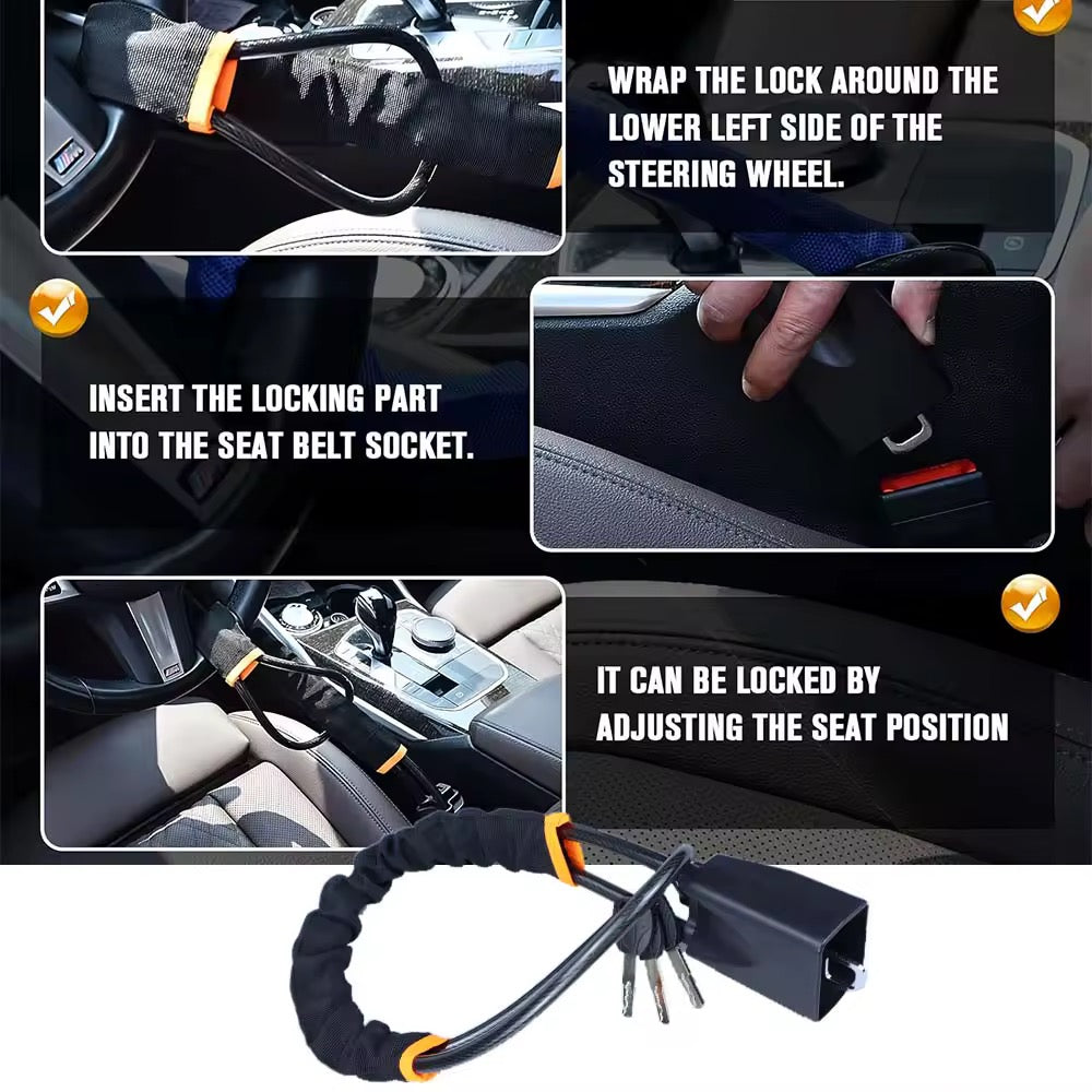 Seat Belt Lock Wheel Steering Lock